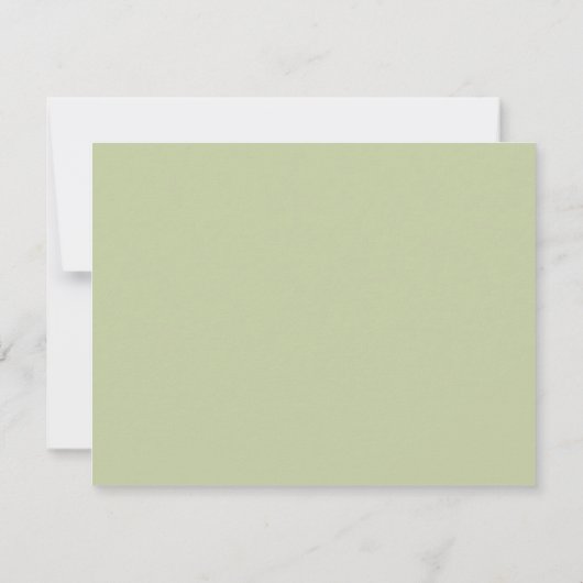 Sage Green Wavy Frame Note Card Kaart (Achterkant)
