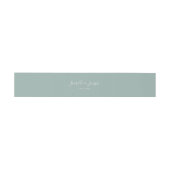 Sage Green | Weddenschap Belly Band Uitnodigingen Wikkel (Vlak)