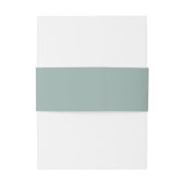 Sage Green | Weddenschap Belly Band Uitnodigingen Wikkel (Achterkant Voorbeeld)