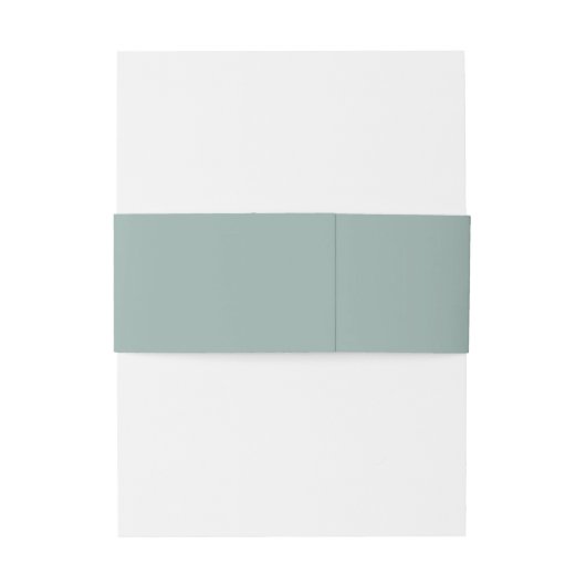 Sage Green | Weddenschap Belly Band Uitnodigingen Wikkel (Achterkant Voorbeeld)