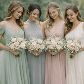 Sage Green Wedding Attire Card Kaart