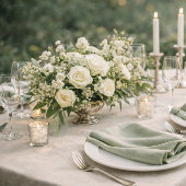 Sage Green Wedding Attire Card Kaart