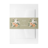 Sage Green Wedding Belly Band Uitnodigingen Wikkel (Voorkant Voorbeeld)