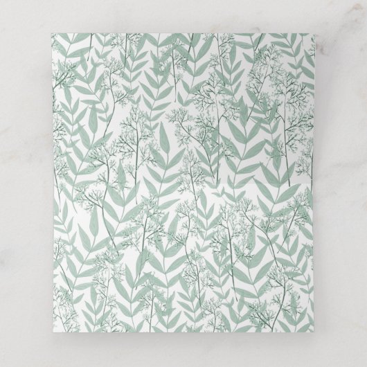 Sage Green Wedding  Botanical (Binnenkant ongevouwen)