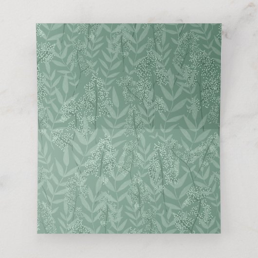 Sage Green Wedding  Botanical (Binnenkant ongevouwen)