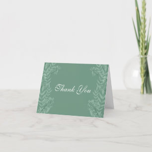 Sage Green Wedding  Botanical Bedankkaart