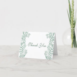 Sage Green Wedding  Botanical Bedankkaart