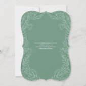 Sage Green Wedding  Botanical Kaart (Achterkant)