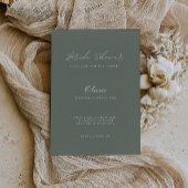 Sage Green Wedding Bruids Douche Uitnodiging