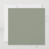 Sage Green Wedding Enregistrer la date Invitation (Dos)