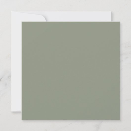 Sage Green Wedding Enregistrer la date Invitation (Dos)