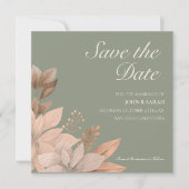 Sage Green Wedding Enregistrer la date Invitation (Devant)