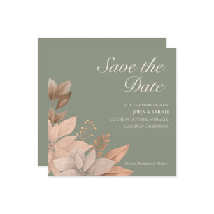 Sage Green Wedding Enregistrer la date Invitation