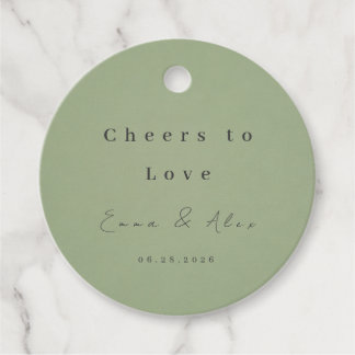 Sage Green Wedding Favor Tag Bedankjes Labels