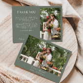 Sage Green Wedding Hartelijk dank Kaart