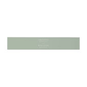 Sage Green Wedding Invitation Belly Band Uitnodigingen Wikkel (Vlak)