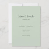 Sage Green Wedding Invitation | Minimal Typography (Devant)