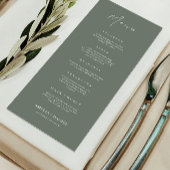 Sage Green Wedding Menu Kaarten Sjabloon