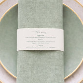 Sage Green Wedding Menu Uitnodigingen Wikkel