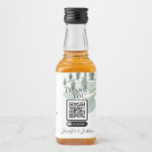 Sage Green Wedding Mini Alcohol Wedding Favors Likeurfles Etiket (Voorkant)