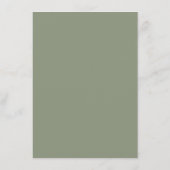 Sage Green Wedding | Minimalist Script Modern Menu (Achterkant)
