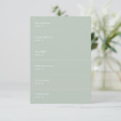 Sage Green Wedding Place Card DIY Kaart (Staand voorkant)