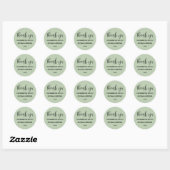Sage Green Wedding Ronde Sticker (Vel)