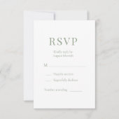 Sage Green Wedding RSVP (Devant)