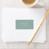 Sage Green Wedding RSVP-Adresetiketten Etiket (Insitu)