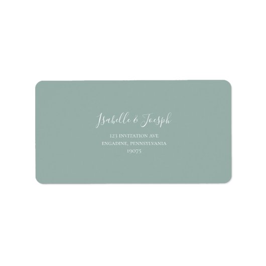 Sage Green Wedding RSVP-Adresetiketten Etiket (Voorkant)