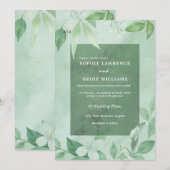 Sage Green Whimsical wilde bloem Boho Kaart (Voorkant / Achterkant)