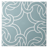 Sage Green White Celtic Knot Seamless Pattern Tile Tegeltje (Voorkant)