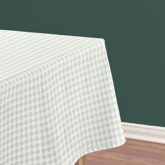 Sage Green White Chic Home Decor Geruit Patroon Tafelkleed