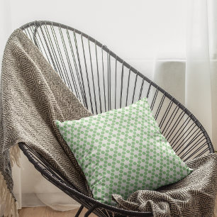 Sage Green White Geometric Hexagon Pattern Kussen
