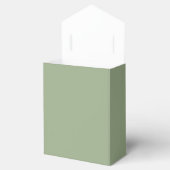 Sage Green & White Monogram Weddenschap Bedankdoosjes (Geopend)