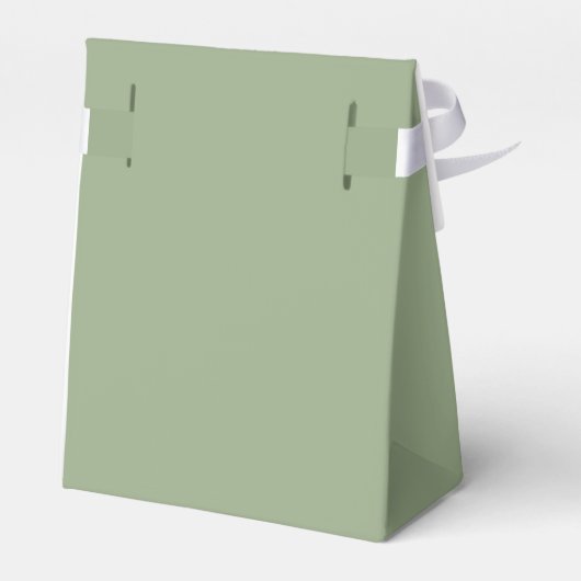 Sage Green & White Monogram Weddenschap Bedankdoosjes (Achterkant)