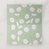 Sage Green White Rose Wedding (Binnenkant ongevouwen)