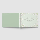 Sage Green White Rose Wedding Gastenboek (Volledig)