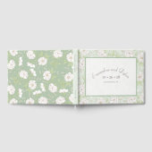 Sage Green White Rose Wedding Gastenboek (Volledig)