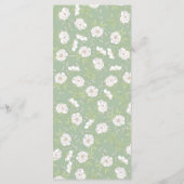 Sage Green White Rose Wedding Menus (Dos)