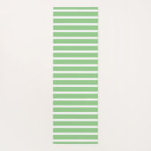 Sage Green White Stripe Spring Summer Custom Cute Yogamat (Achterkant)