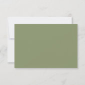 Sage Green White Wedding RSVP Kaartje (Achterkant)