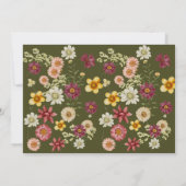 Sage Green Wildflower Advies voor ouder te zijn Bedankkaart (Achterkant)