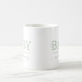 Sage Green Wildflower Baby Announcement Coffee Mug (Centre)