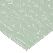 Sage Green Wildflower Baby Shower Table Runner Korte Tafelloper (Hoek)