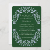 Sage Green Wildflower Bohemian Wedding Invitation (Devant)