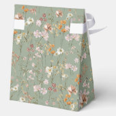 Sage Green Wildflower Boho Baby in Bloom Garden Bedankdoosjes (Achterkant)
