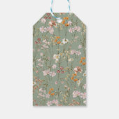 Sage Green Wildflower Boho Vrijgezellenfeest Dank Cadeaulabel (Achterkant)