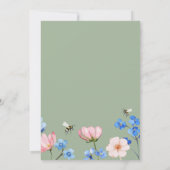 Sage Green Wildflower Gender Reveal Invitation (Dos)