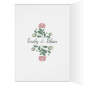 Sage Green Wildflower Wedding Table Number (Binnen (Links))